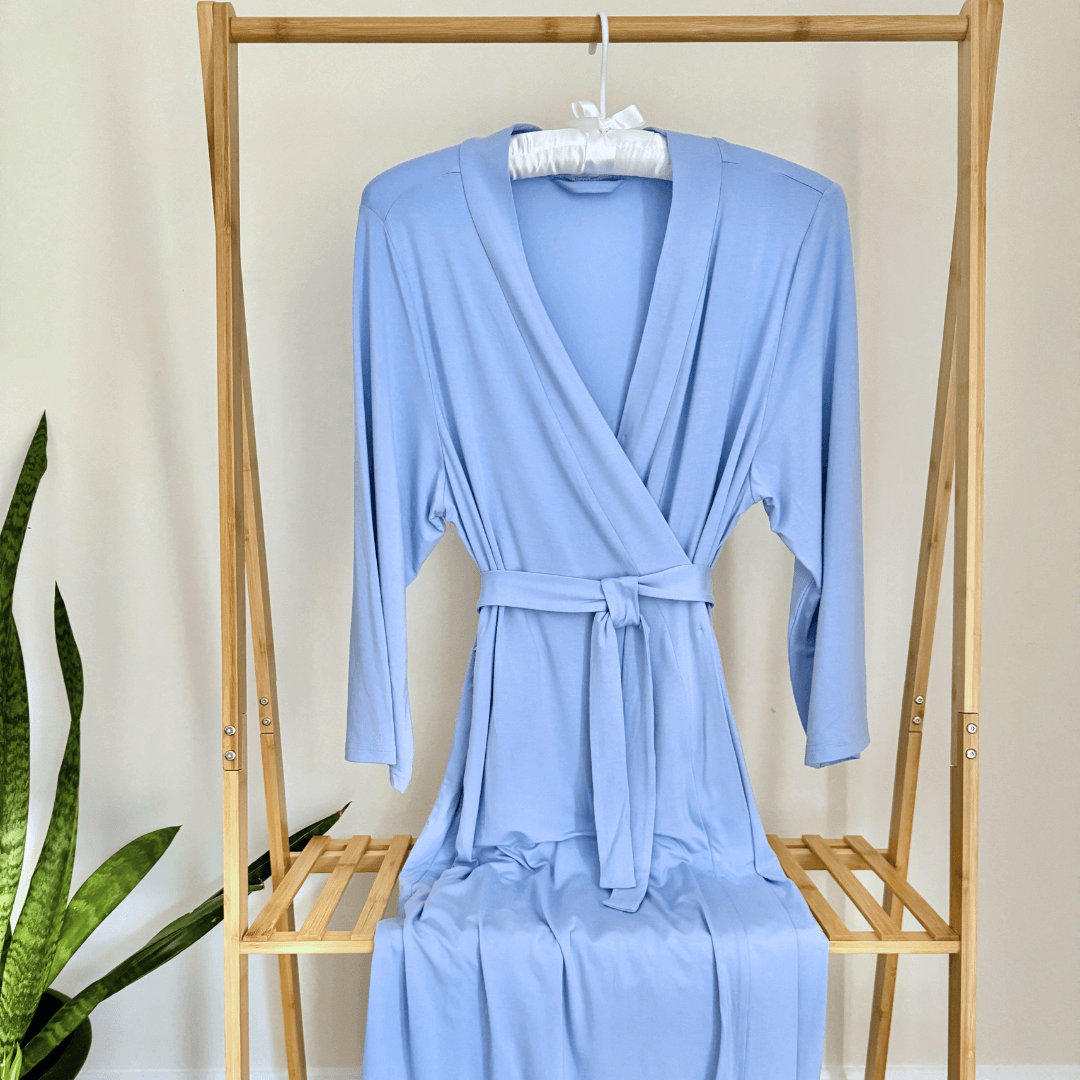 Samuel Dusty Blue | Mommy Robe | Milk & Baby