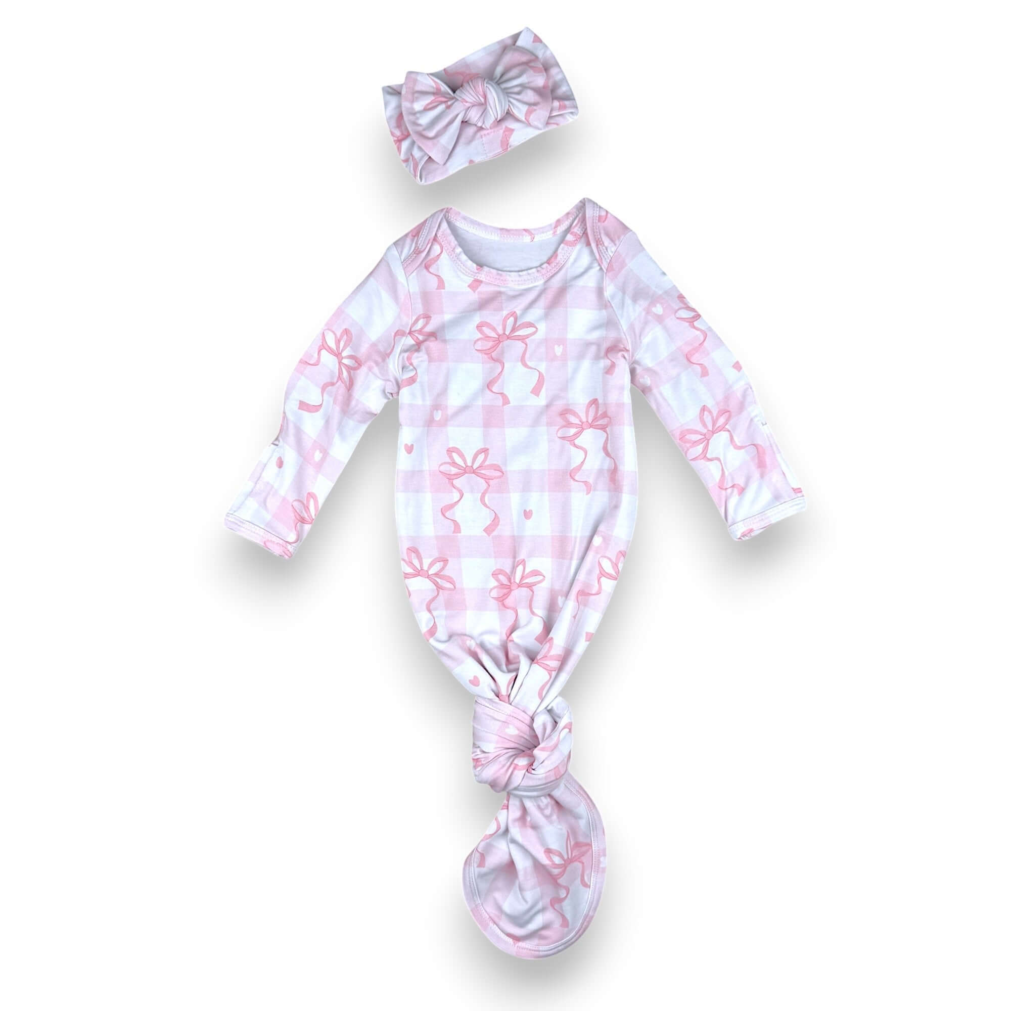Sophie | Knotted Gown Set | Milk & Baby