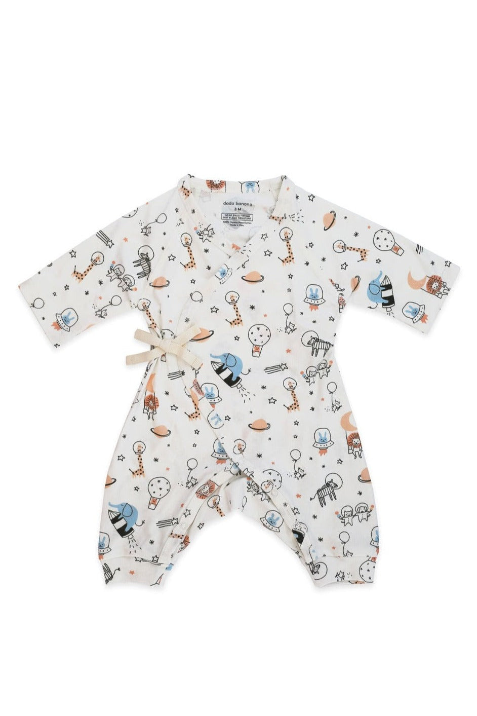 Space Print Baby Kimono Onesie | Milk & Baby