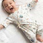 Space Print Baby Kimono Onesie | Milk & Baby