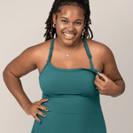 Stevie Active Racerback Nursing Dress | Teal | Milk & Baby