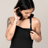 Stevie Active Racerback Nursing Dress | Black | Milk & Baby