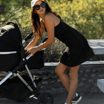 Stevie Active Racerback Nursing Dress | Black | Milk & Baby