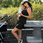 Stevie Active Racerback Nursing Dress | Black | Milk & Baby