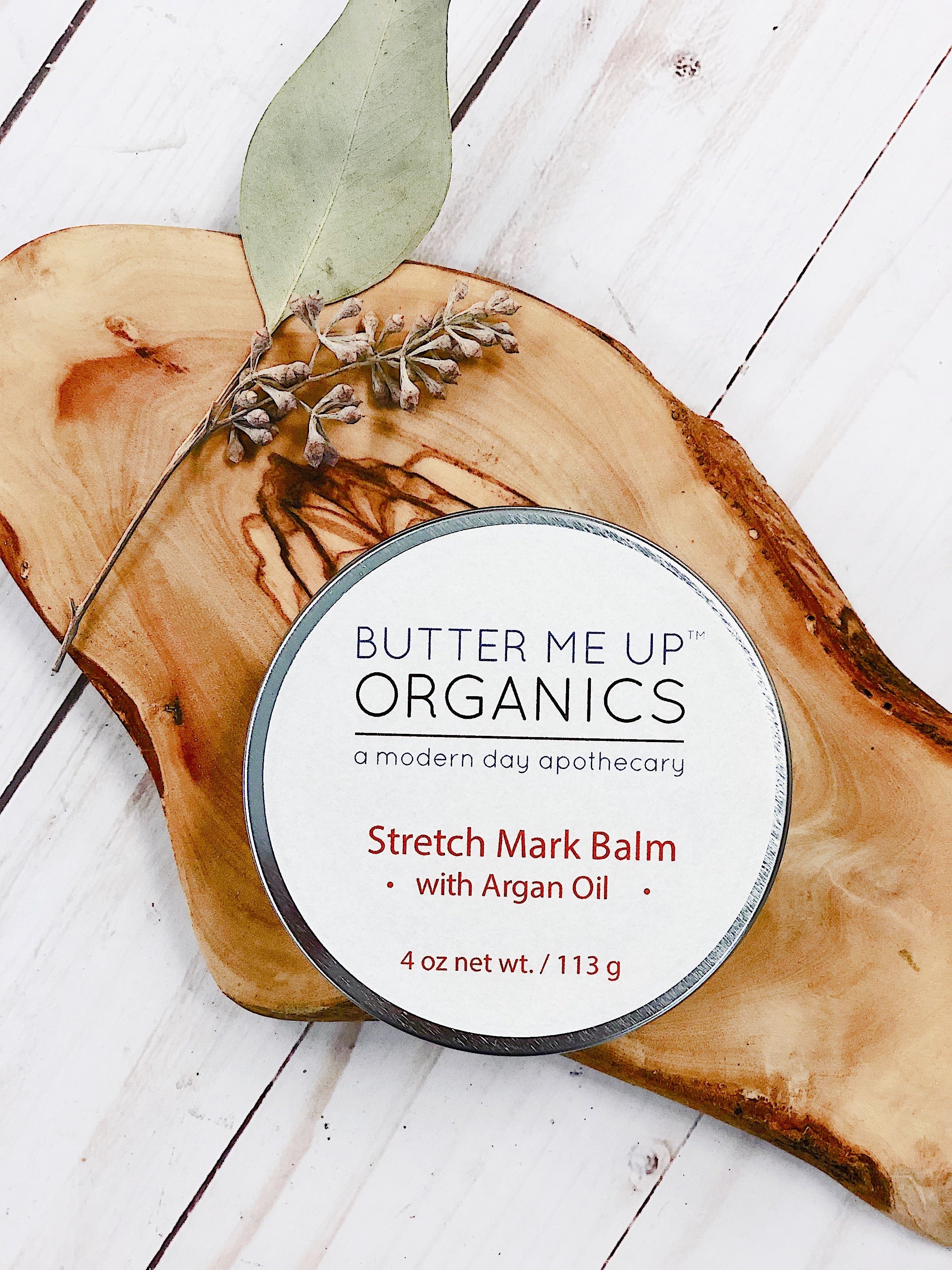 Organic Stretch Mark Body Butter Argan Oil/ Stretch Marks / Stretch Mark Salve / Stretch Mark Reducer / Organic Skincare / Butter Me Up | Milk & Baby