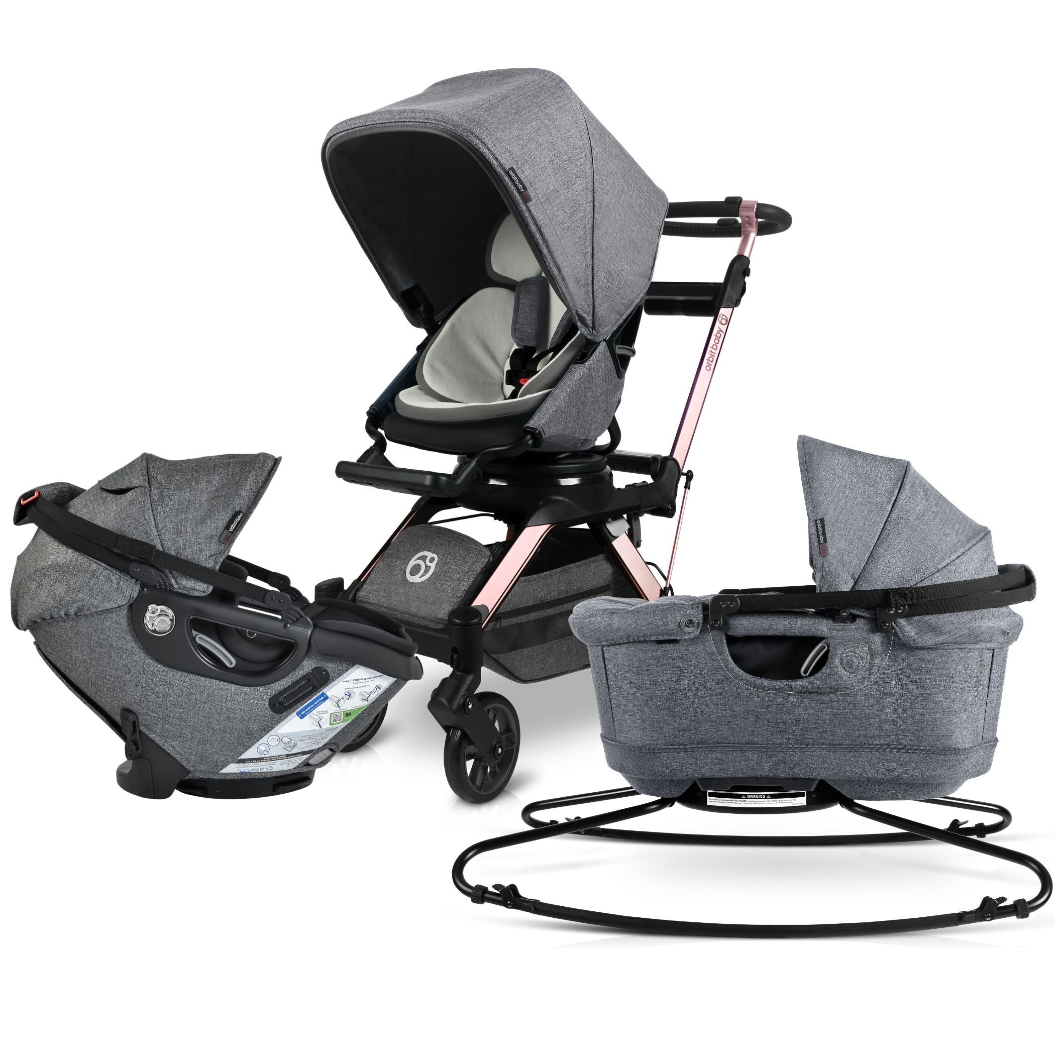 Orbitz Baby Stroll, Lounge, & Ride Travel System | Milk & Baby
