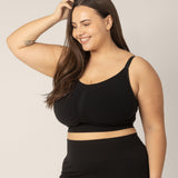 Sublime® Bamboo Hands-Free Pumping Lounge & Sleep Bra | Black