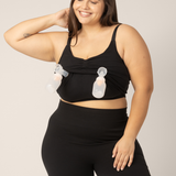 Sublime® Bamboo Hands-Free Pumping Lounge & Sleep Bra | Black