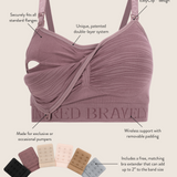 Sublime® Hands-Free Pumping & Nursing Bra | Pink Heather | Milk & Baby
