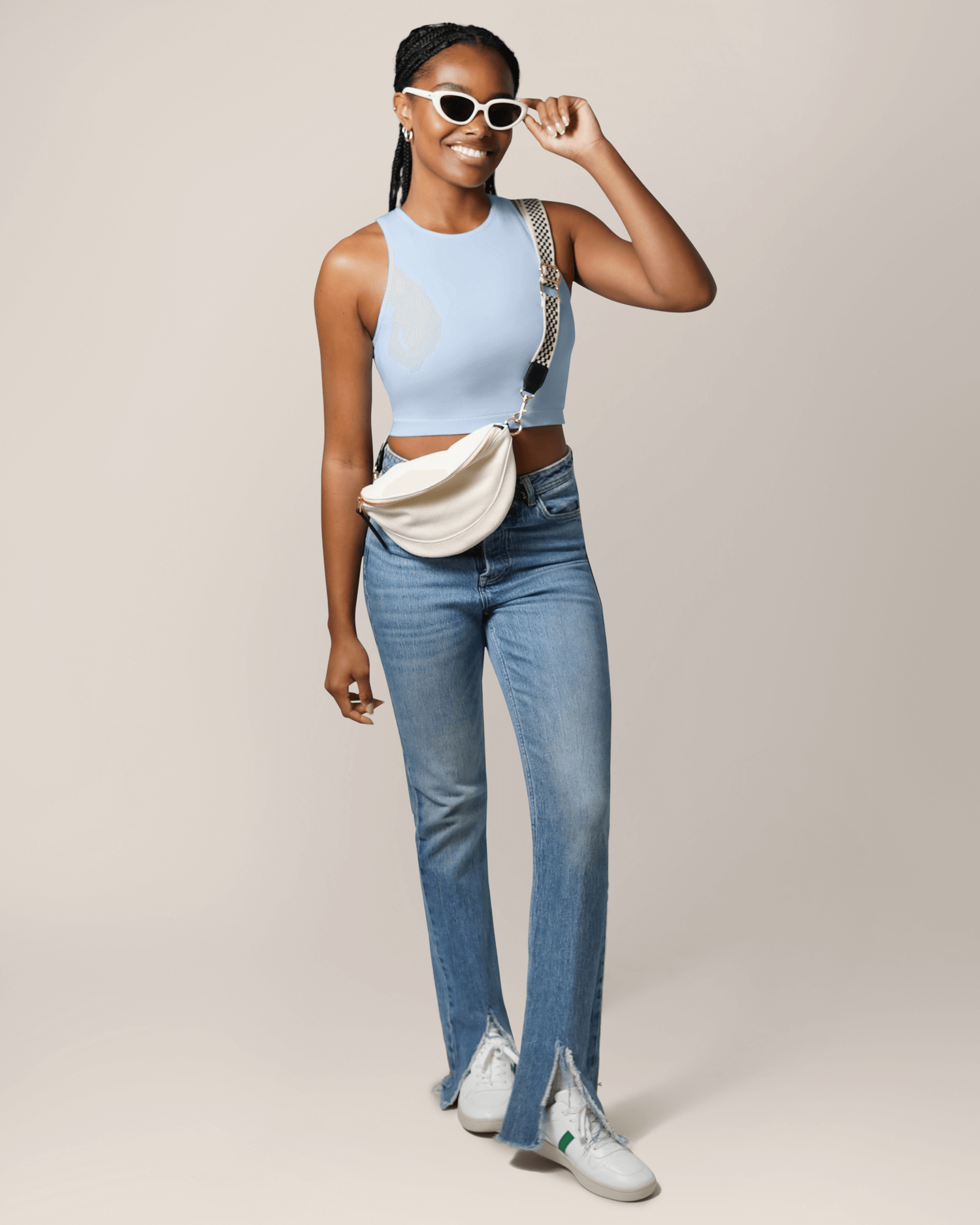 Sublime® Bamboo Hands-Free Pumping Longline Bra Top | French Blue | Milk & Baby