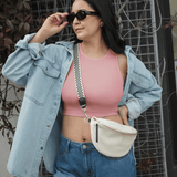 Sublime® Bamboo Hands-Free Pumping Longline Bra Top | Light Mauve | Milk & Baby