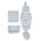 Sunday Picnic, Dusty Blue - Bamboo Newborn Nest | Milk & Baby