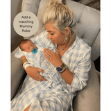 Sunday Picnic, Dusty Blue - Bamboo Newborn Nest | Milk & Baby