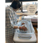 Sunday Picnic, Dusty Blue - Bamboo Newborn Nest | Milk & Baby