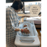 Sunday Picnic, Dusty Blue - Bamboo Newborn Nest | Milk & Baby