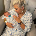 Mommy Robe - Sunday Picnic Dusty Blue | Milk & Baby