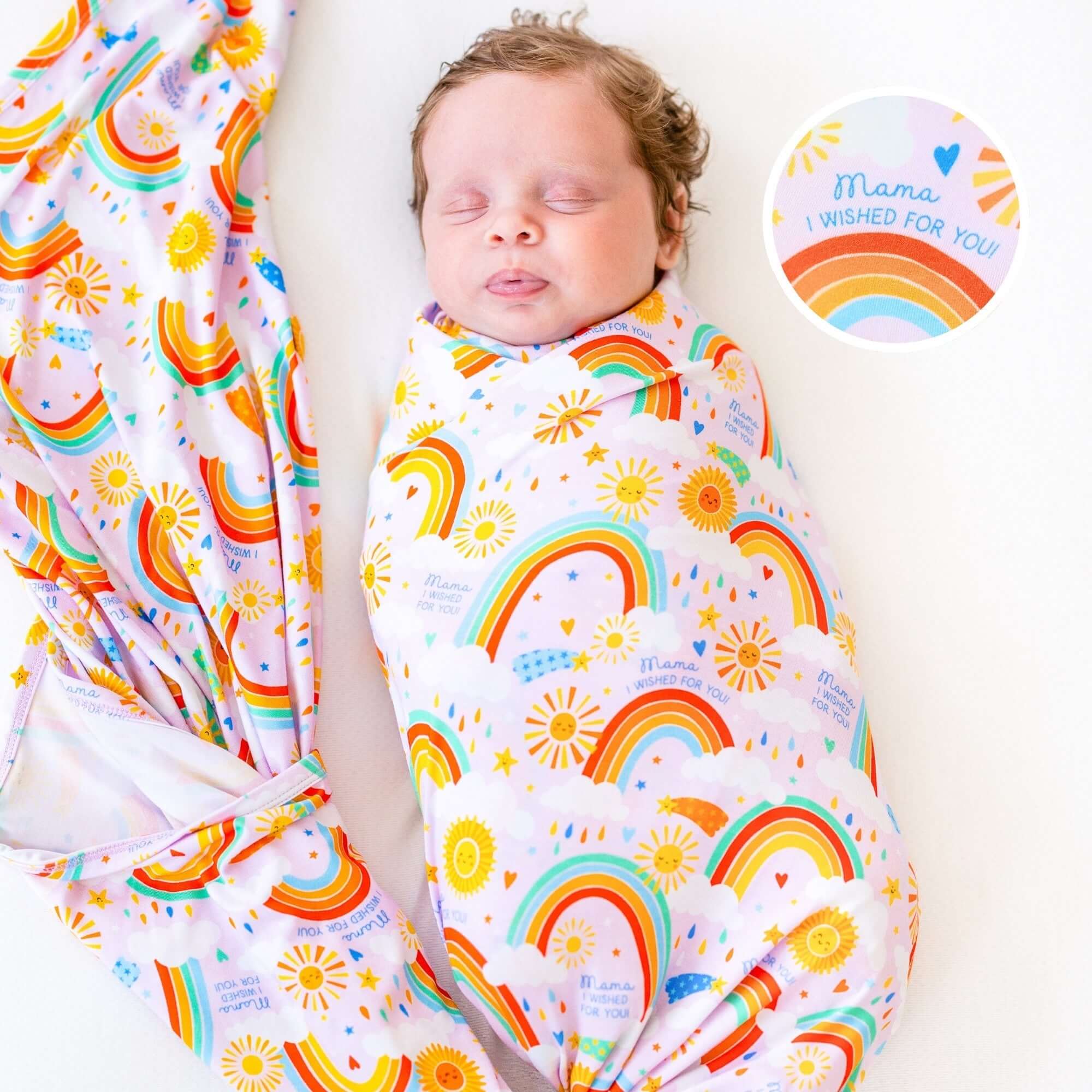 Here Comes the Sunshine (Pink) | The Forever Swaddle Blanket | Milk & Baby