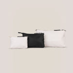 Witney Carson 3-piece Pouch Set | Cloud & Black | Milk & Baby