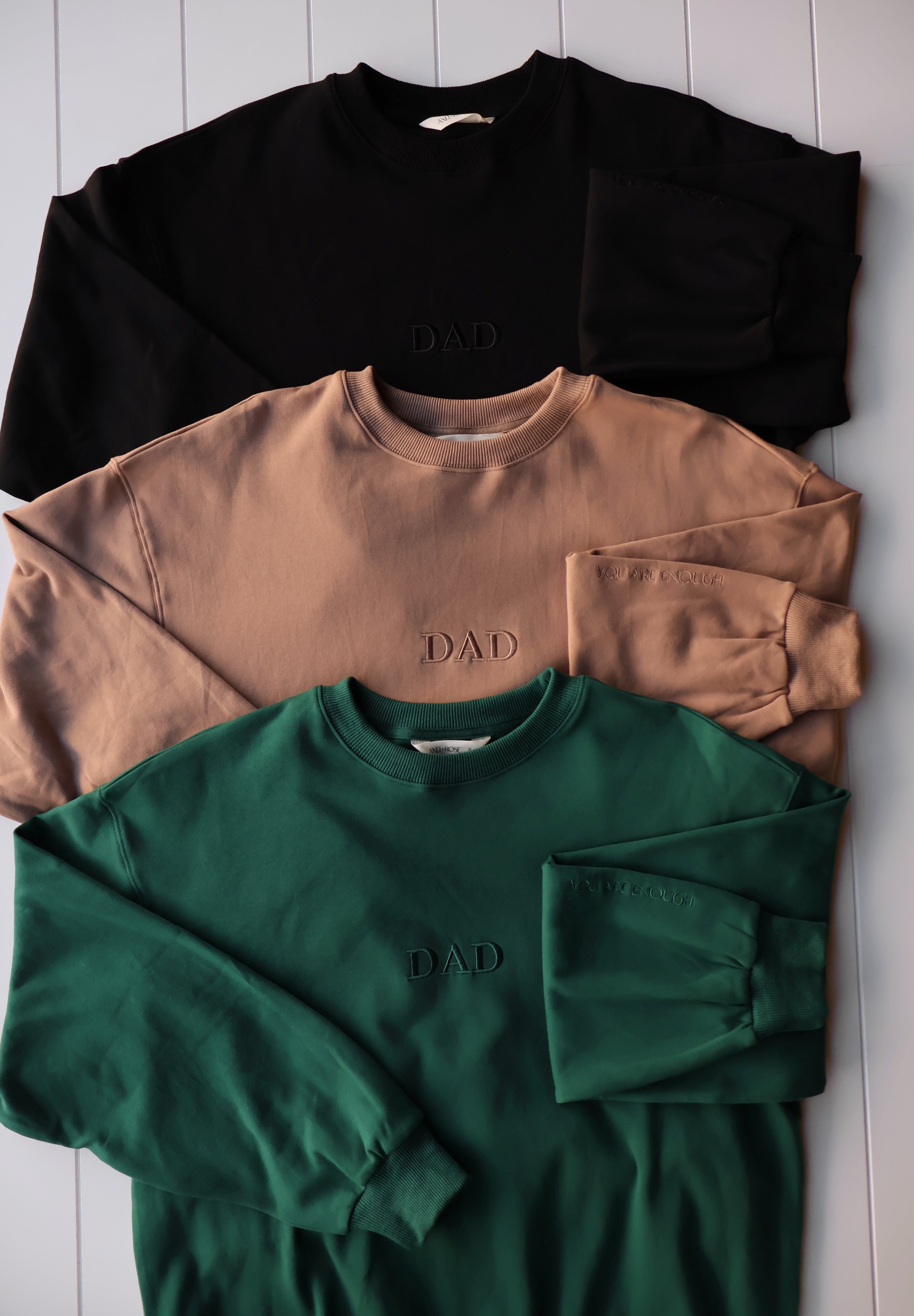 DAD Affirmation Crew Neck - Black sleeve detail