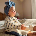 Chunky Knit Striped Sweater closeup