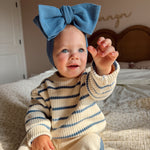 Chunky Knit Striped Sweater worn