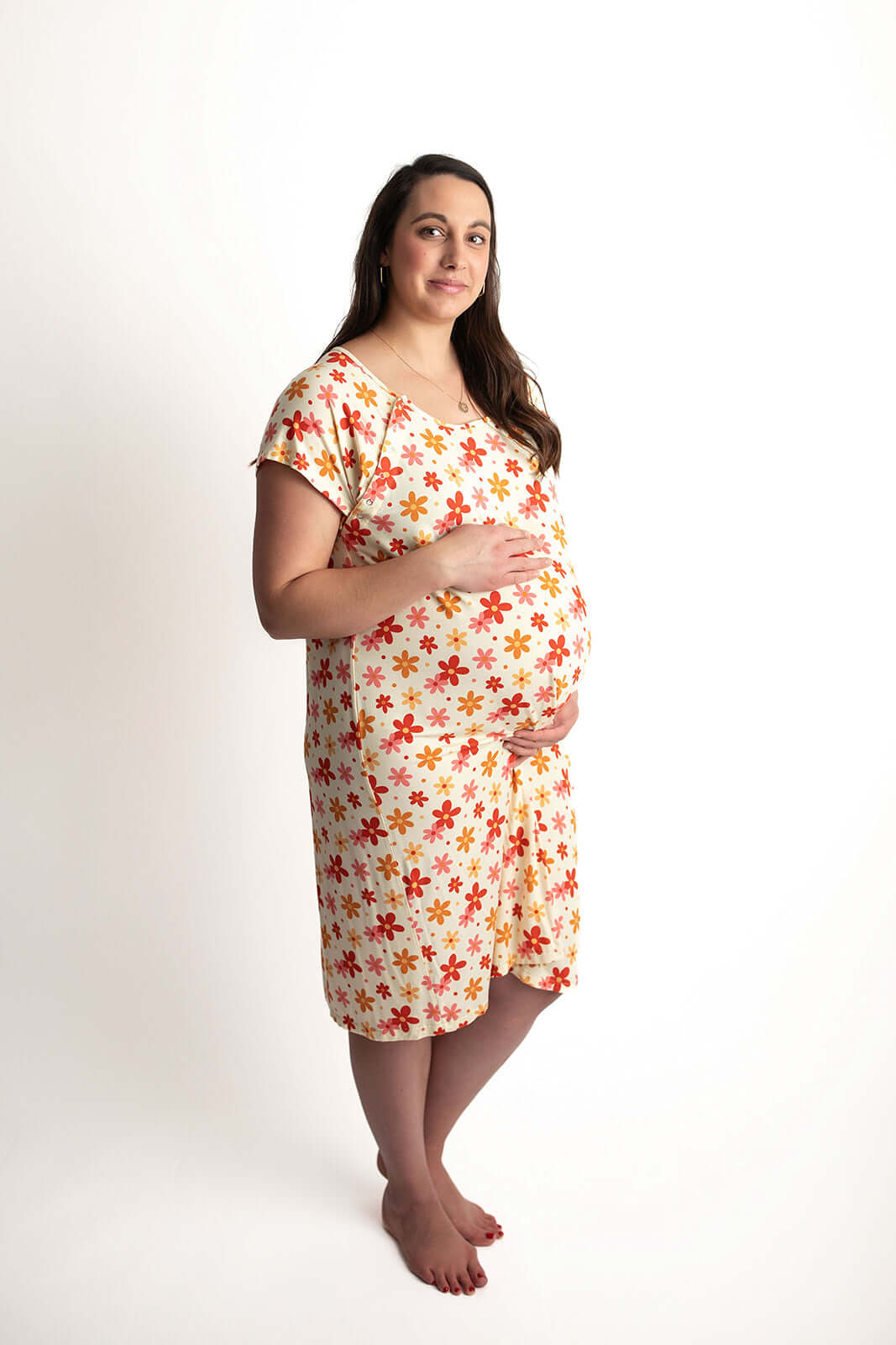 Groovy Flower Labor & Delivery Gown | Milk & Baby