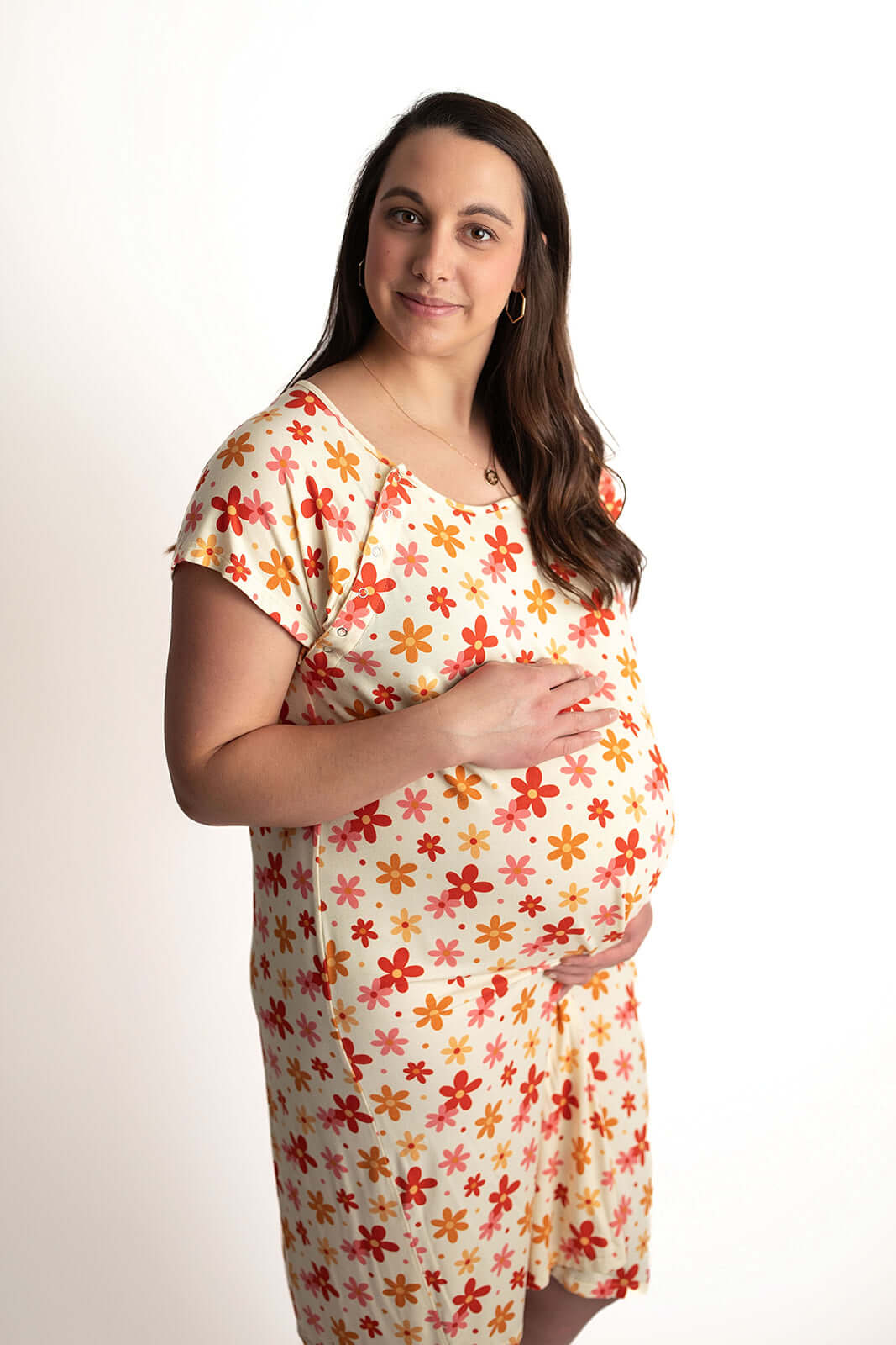 Groovy Flower Labor & Delivery Gown | Milk & Baby