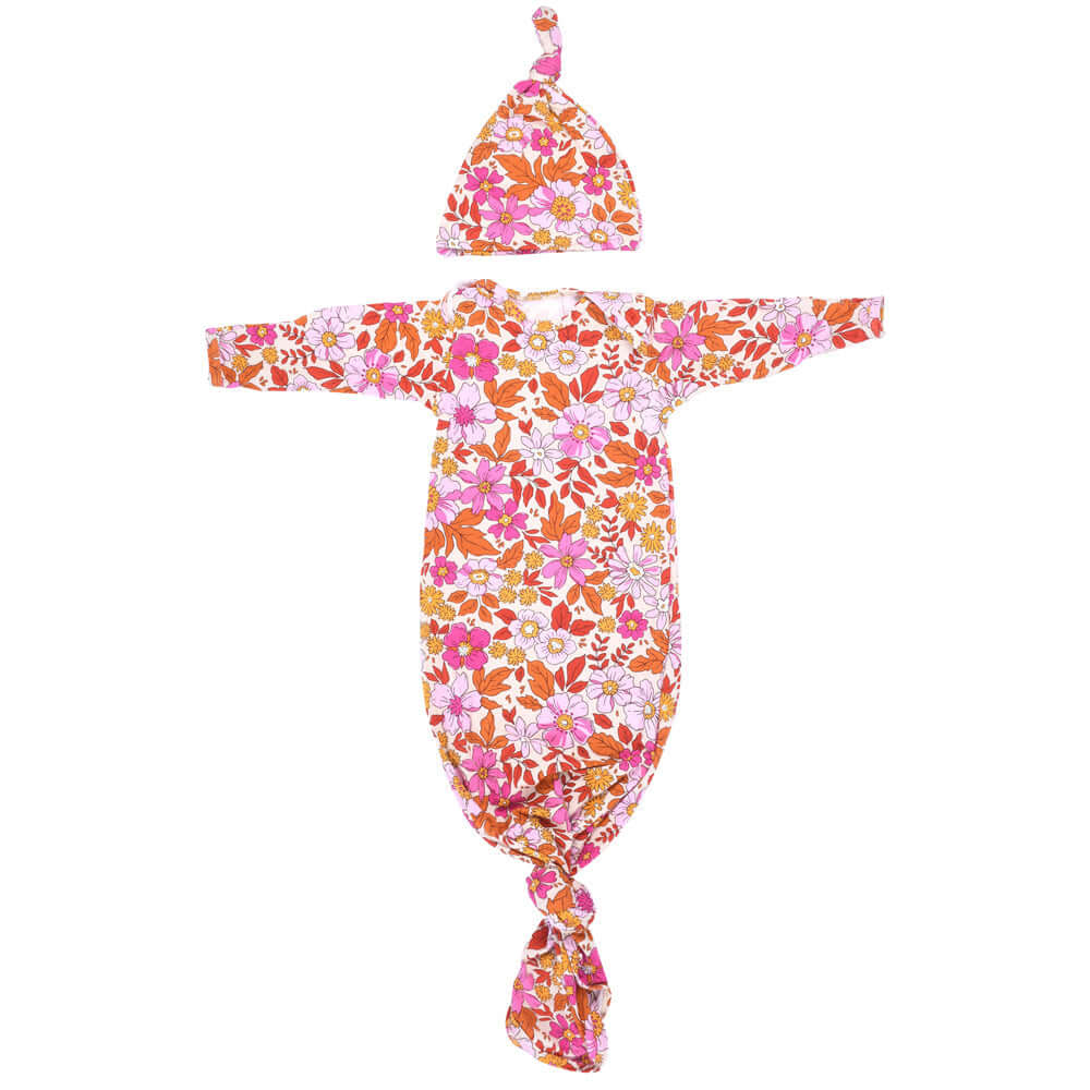 Wild Child Knotted Newborn Baby Gown | Milk & Baby