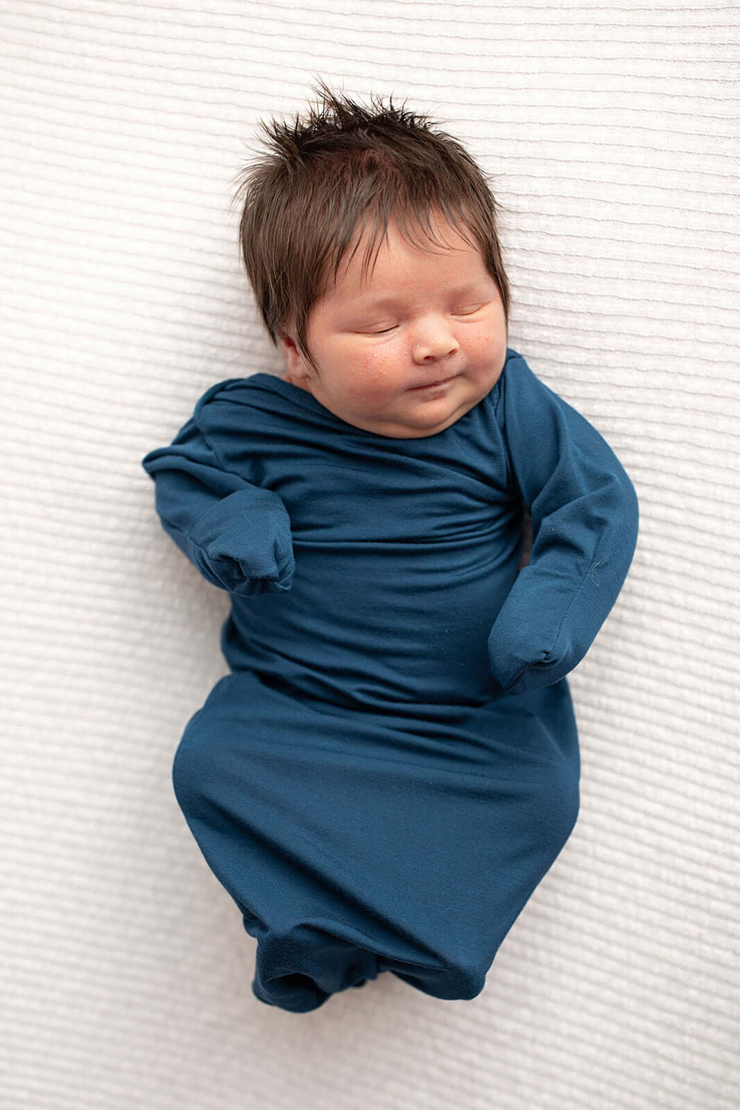 Navy Knotted Newborn Gown | Milk & Baby