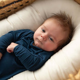 Navy Knotted Newborn Gown | Milk & Baby