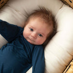 Navy Knotted Newborn Gown | Milk & Baby