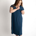 Navy Labor & Delivery Gown | Milk & Baby