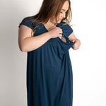 Navy Labor & Delivery Gown | Milk & Baby