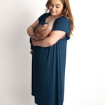 Navy Labor & Delivery Gown | Milk & Baby