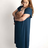 Navy Labor & Delivery Gown | Milk & Baby