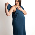 Navy Labor & Delivery Gown | Milk & Baby
