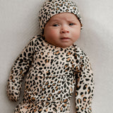 Leopard Knotted Newborn Baby Gown