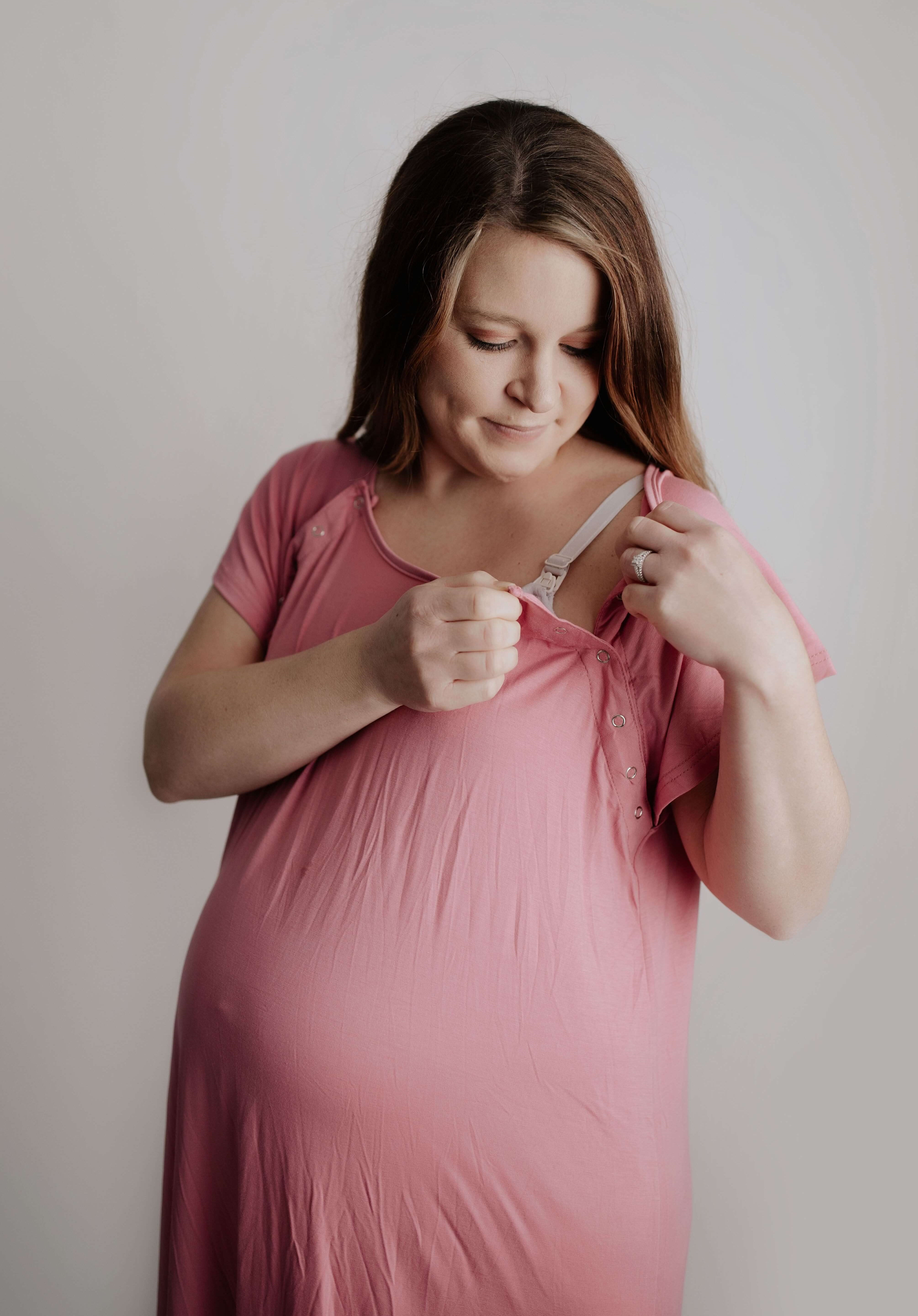 Rose Mommy Labor & Delivery Gown | Milk & Baby