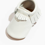 Toasted Bright White Moccasin Baby Shoe | Milk & Baby
