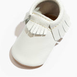Toasted Bright White Moccasin Baby Shoe | Milk & Baby