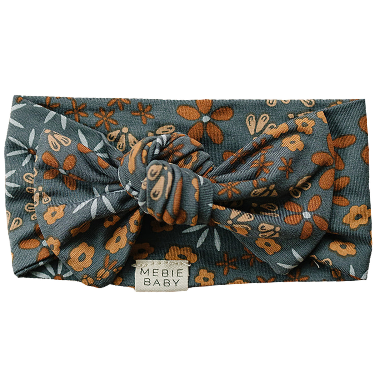 Navy Floral Bamboo Head Wrap | Milk & Baby