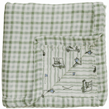 Tee Time + Green Gingham Muslin Quilt | Indulge your little one in the cozy comfort of our Muslin Quilt. Crafted from the same fabric as our beloved muslin swaddles, this four-layer quilt offers warmth and softness for a restful sleep. Our neutral colors
