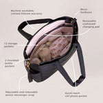 Utility-Strap Tote Diaper Bag - Black | Milk & Baby