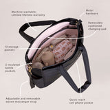Utility-Strap Tote Diaper Bag - Black | Milk & Baby