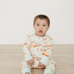 Vintage Busses | GOTS Certified Organic Cotton Zippy | Milk & Baby