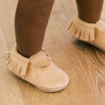Weathered Brown Moccasin Baby Shoe | Milk & Baby