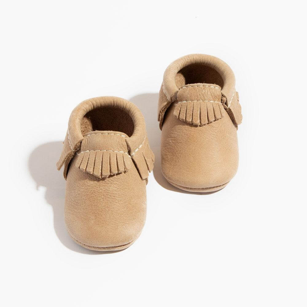 Weathered Brown Moccasin Baby Shoe | Milk & Baby