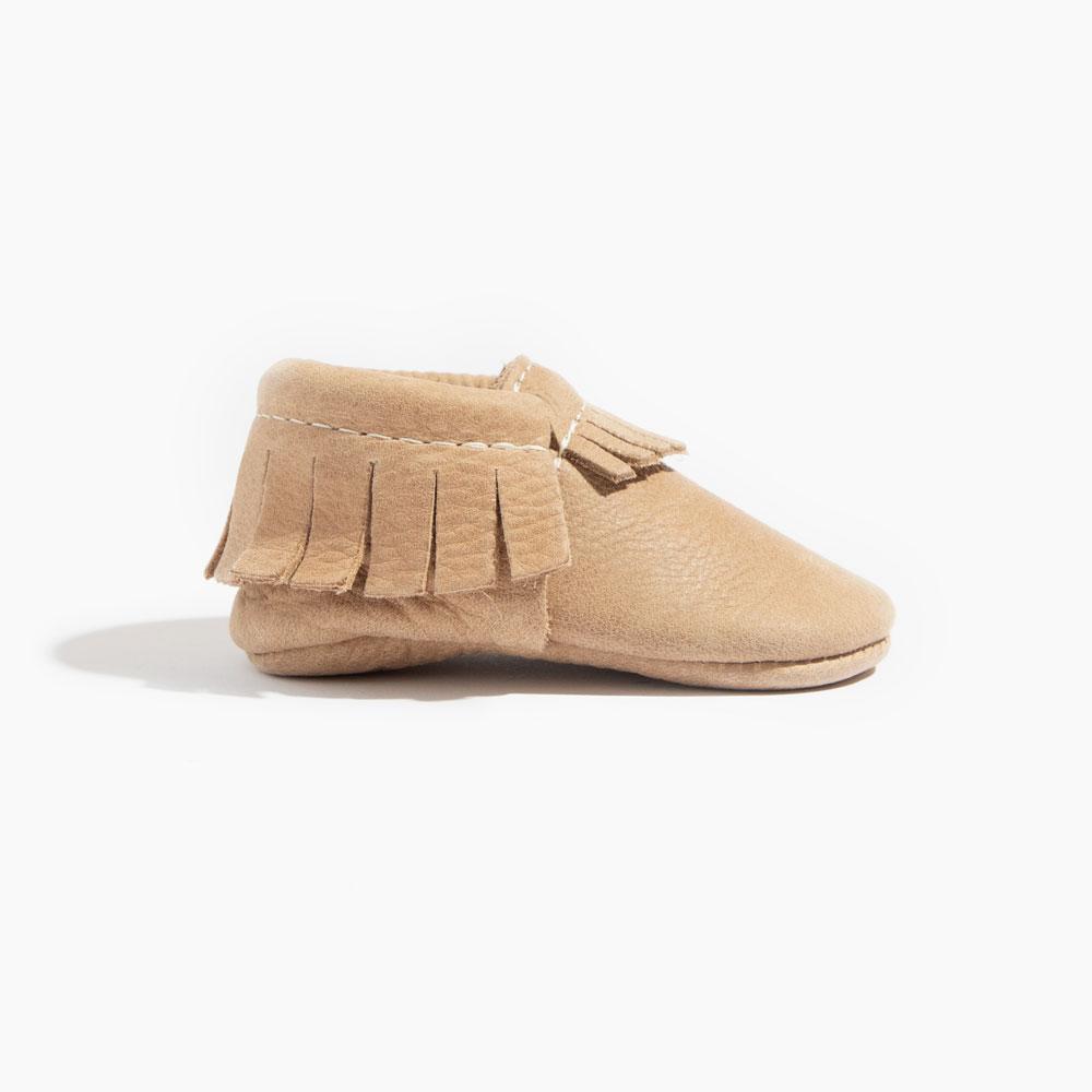 Weathered Brown Moccasin Baby Shoe | Milk & Baby