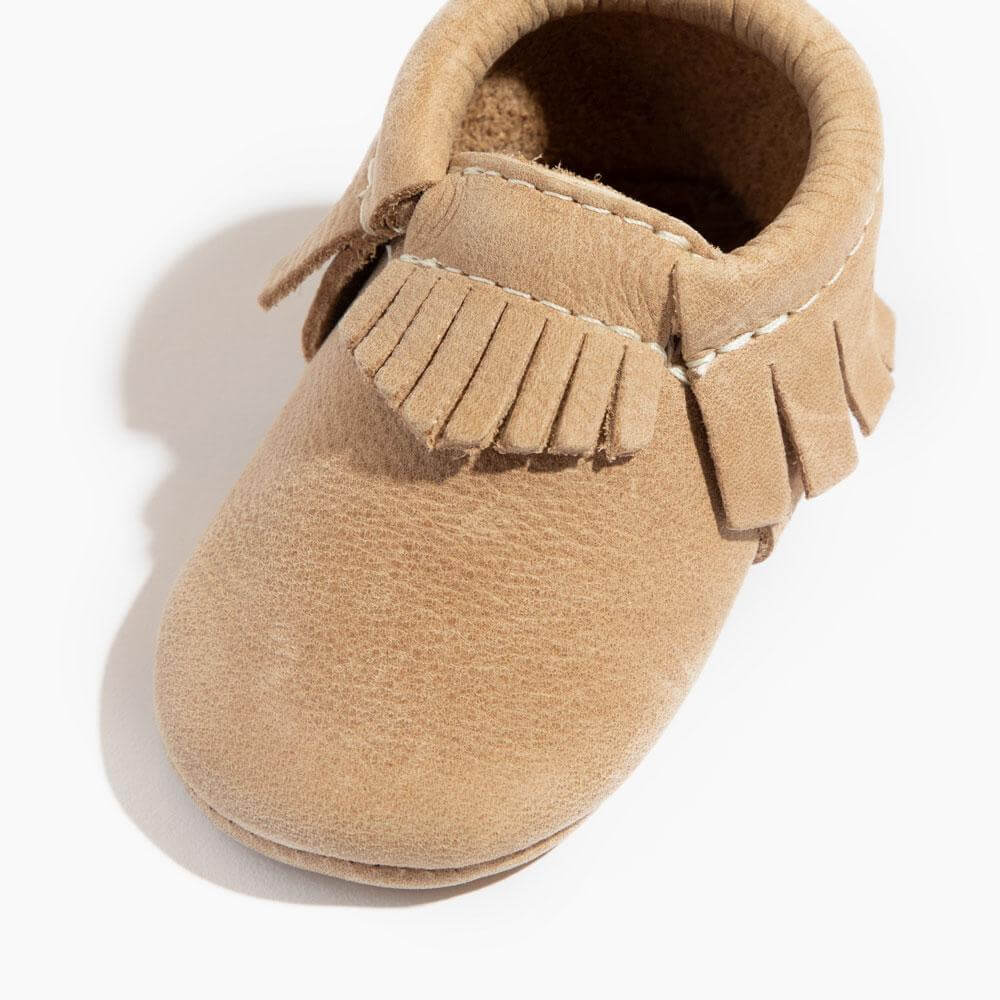 Weathered Brown Moccasin Baby Shoe | Milk & Baby
