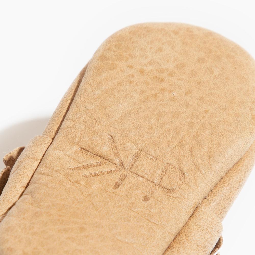 Weathered Brown Moccasin Baby Shoe | Milk & Baby